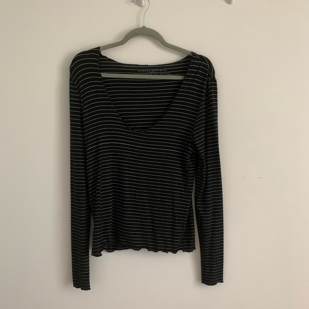 Banana Republic Stripe Long-sleeve Top